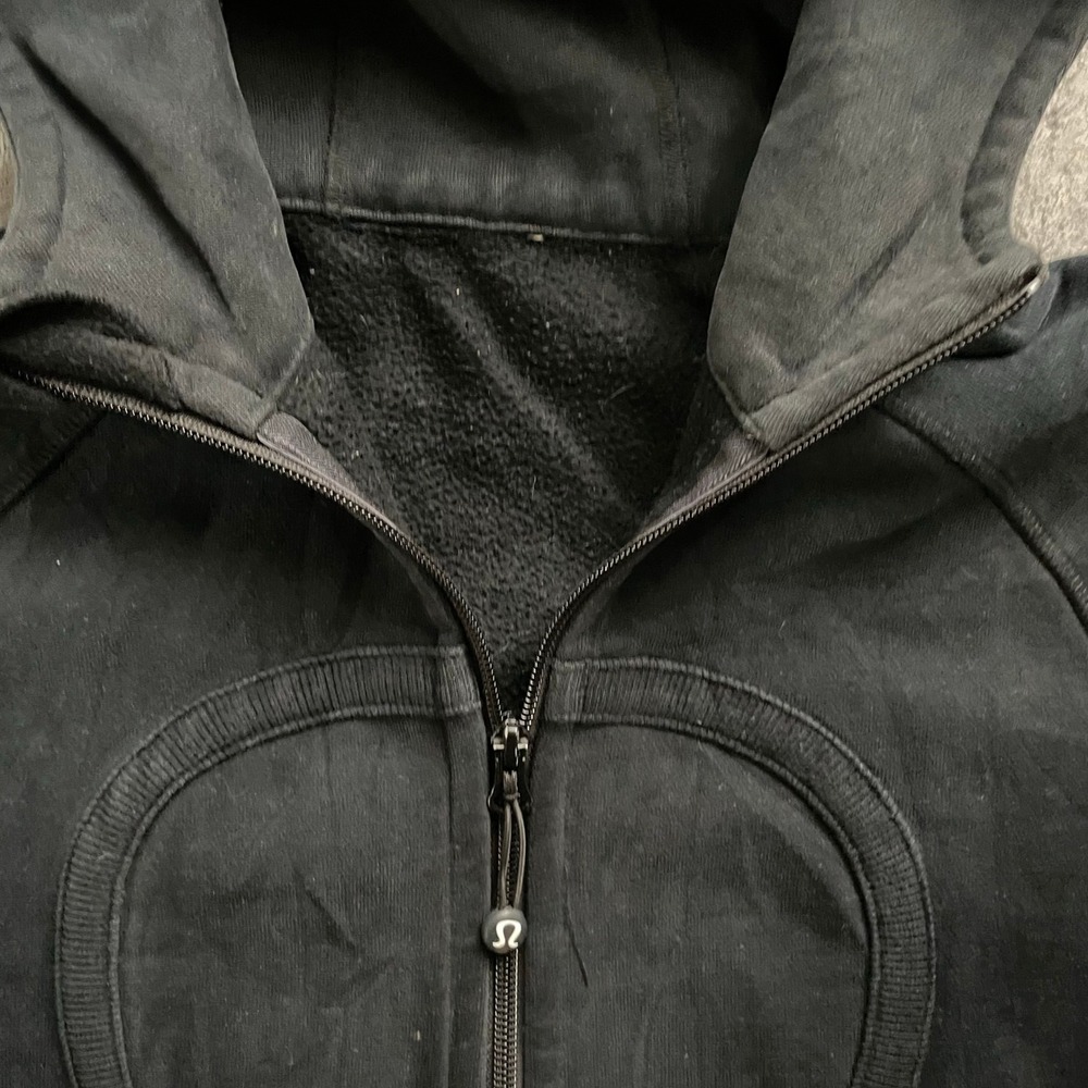 Lululemon Scuba Full Zip Hoodie Womens Medium Black - Picture 3 of 9